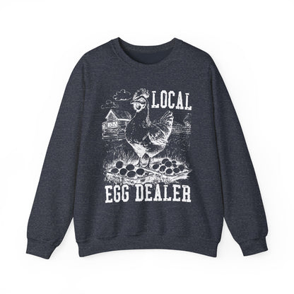 Local Egg Dealer Sweatshirt | Funny Farm Graphic Crewneck | Multiple Colors