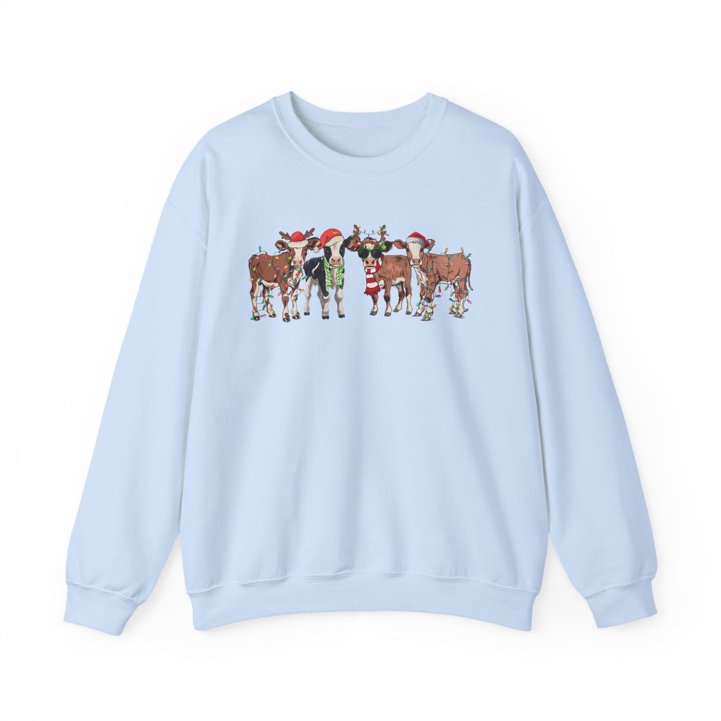 Merry Moo Crewneck – Festive Christmas Sweatshirt
