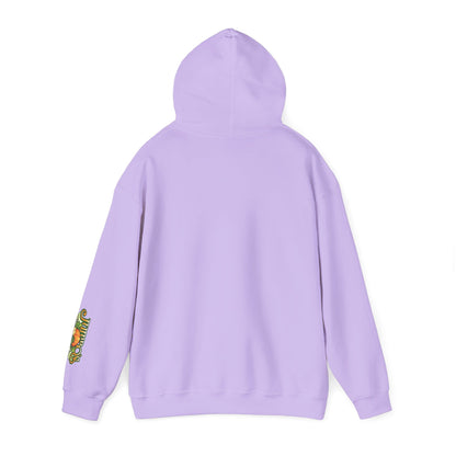 Pumpkin Season Gildan Hoodie | Jumbo’s Pumpkin Patch Logo Sleeve