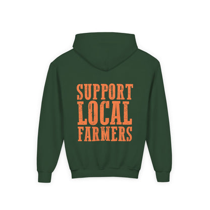 Kids Hoodie – Support Local Farmers 🌻 Cozy & Fun Farmwear