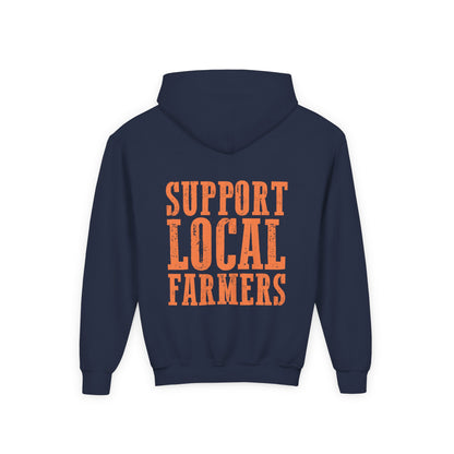 Kids Hoodie – Support Local Farmers 🌻 Cozy & Fun Farmwear