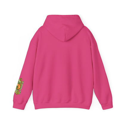 Pumpkin Season Gildan Hoodie | Jumbo’s Pumpkin Patch Logo Sleeve