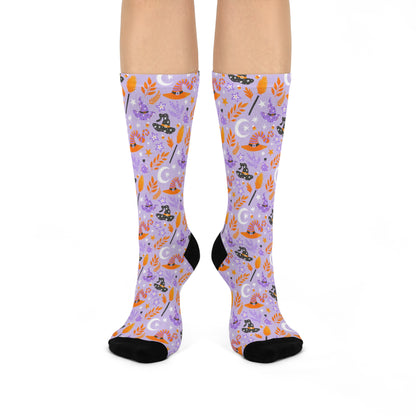 Halloween Crew Socks – Spooky Cats, Witch Hats & Fall Vibes
