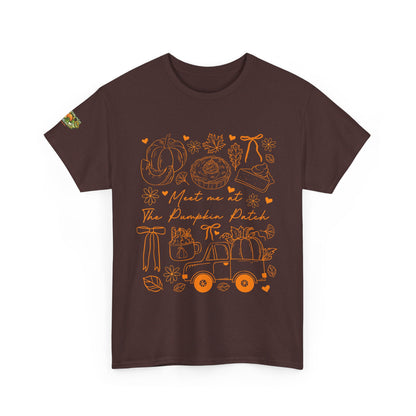 Meet Me At The Pumpkin Patch Gildan™ Adult Unisex T-Shirt – Cozy Fall Graphic Tee