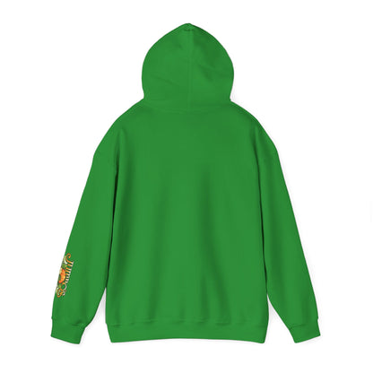 Pumpkin Season Gildan Hoodie | Jumbo’s Pumpkin Patch Logo Sleeve