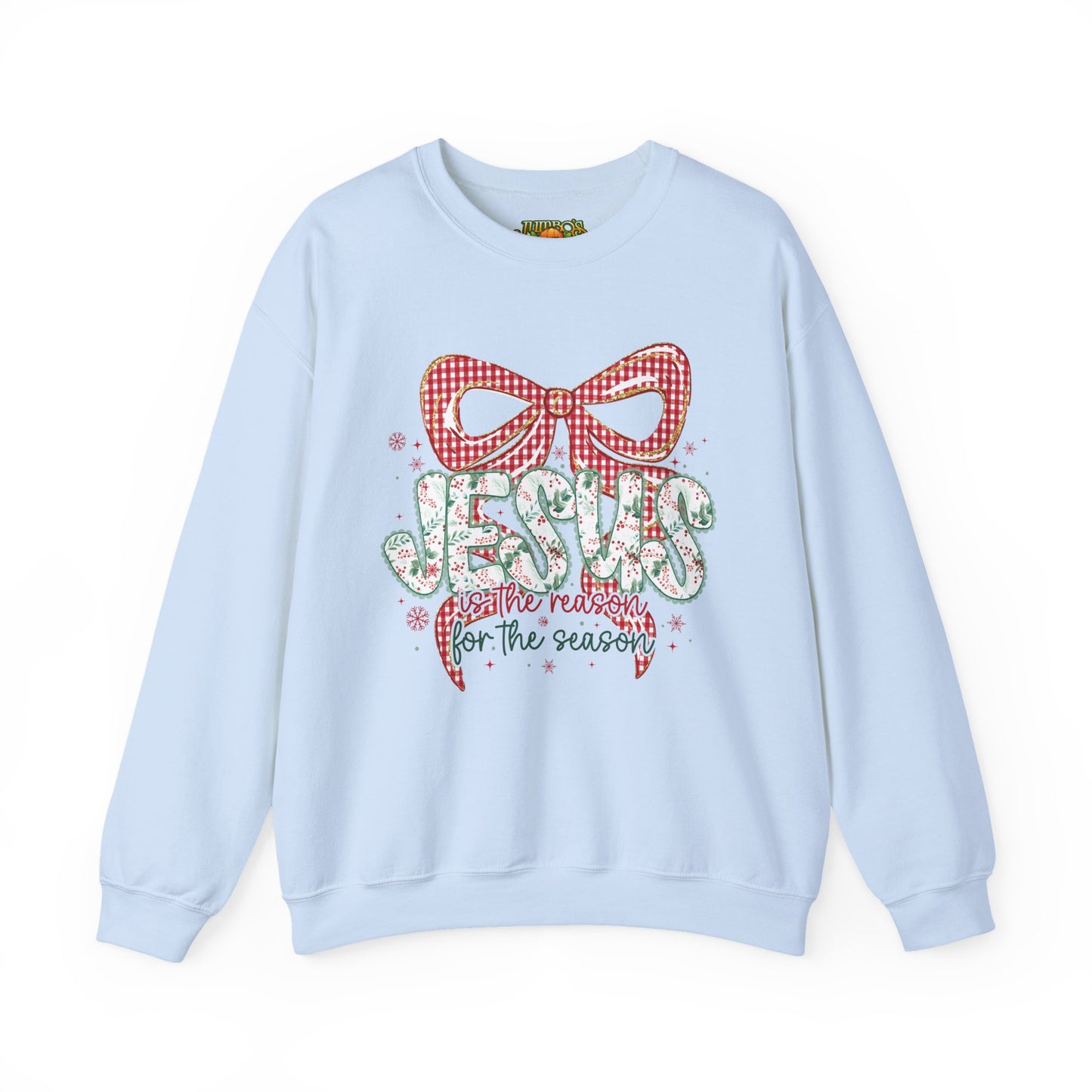 Festive “JESUS is the Reason” Crewneck Sweatshirt