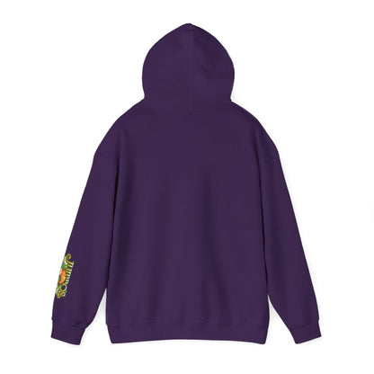 Pumpkin Season Gildan Hoodie | Jumbo’s Pumpkin Patch Logo Sleeve