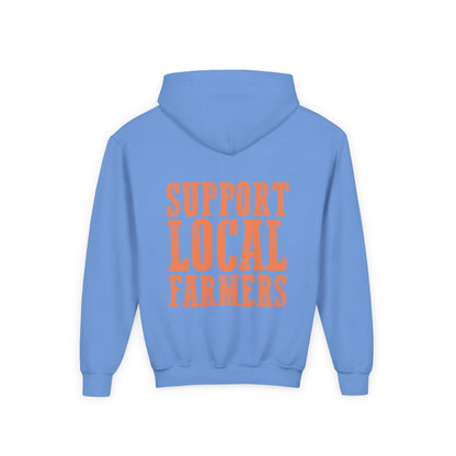 Kids Hoodie – Support Local Farmers 🌻 Cozy & Fun Farmwear