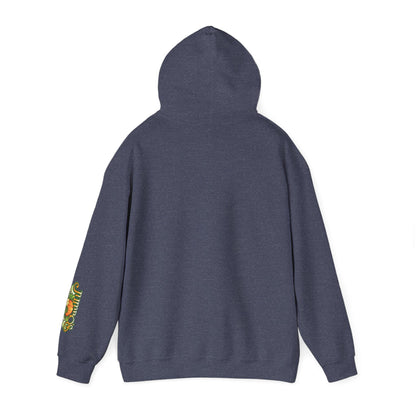 Pumpkin Season Gildan Hoodie | Jumbo’s Pumpkin Patch Logo Sleeve