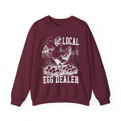 Local Egg Dealer Sweatshirt | Funny Farm Graphic Crewneck | Multiple Colors