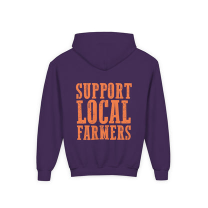 Kids Hoodie – Support Local Farmers 🌻 Cozy & Fun Farmwear