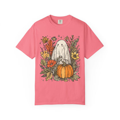 Spooky Ghost & Pumpkin Comfort Colors® Tee – Halloween Fall Graphic Shirt 🎃👻🌻
