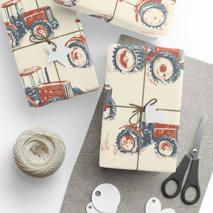 Tractor Wrapping Paper – Rustic Farm Gift Wrap for Kids & Families