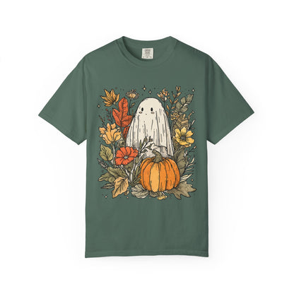 Spooky Ghost & Pumpkin Comfort Colors® Tee – Halloween Fall Graphic Shirt 🎃👻🌻