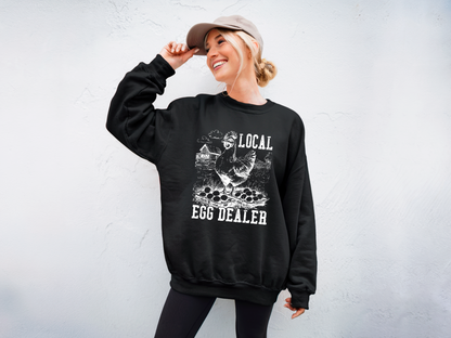Local Egg Dealer Sweatshirt | Funny Farm Graphic Crewneck | Multiple Colors