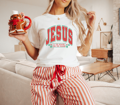 Jesus Is The Reason For The Season Comfort Colors T-Shirt – Festive Faith Holiday Tee