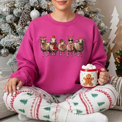 Merry Little Sheep Christmas Crewneck Sweatshirt