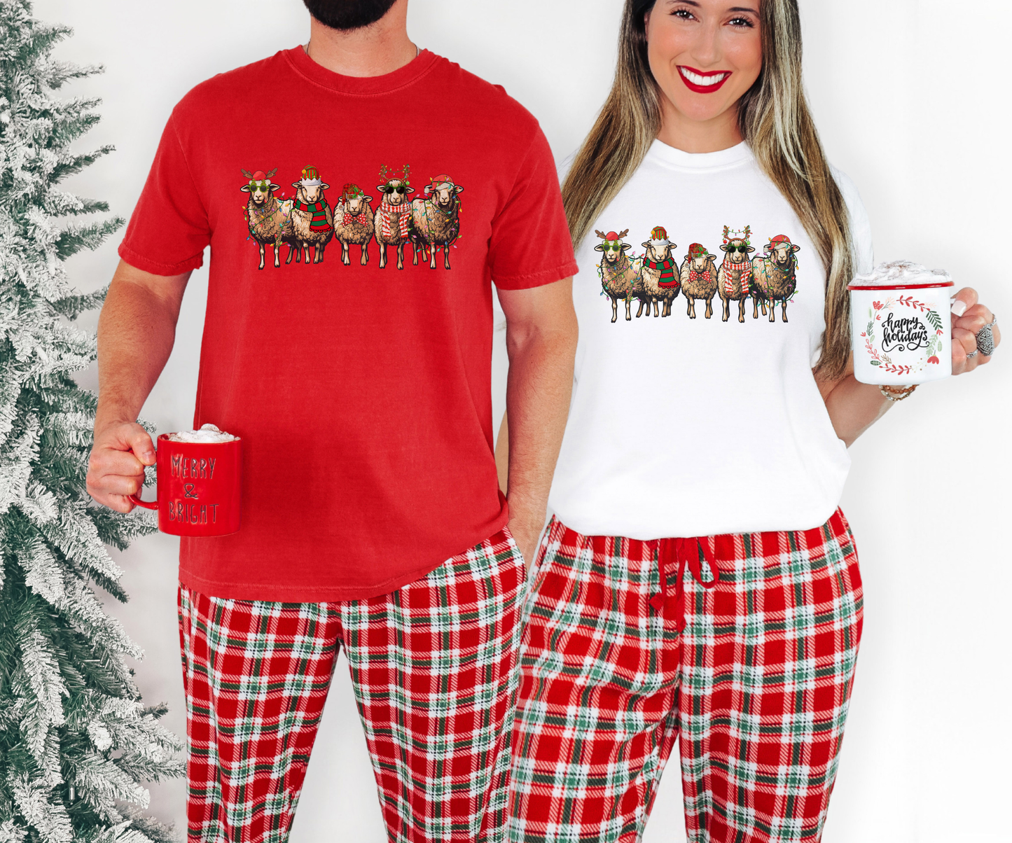 Merry Little Sheep Comfort Colors Tee