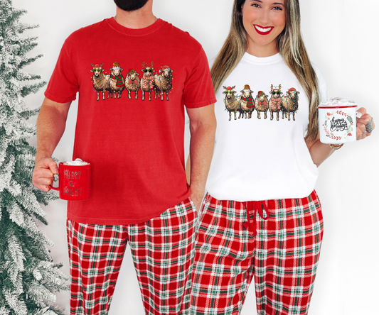 Merry Little Sheep Comfort Colors Tee