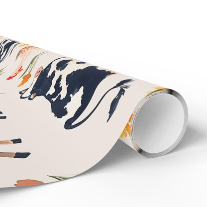 Farm Animal Wrapping Paper – Tractor & Barnyard Gift Wrap for Kids & Families