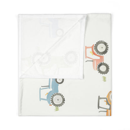 Tractor Dreams Baby Swaddle Blanket | Cozy Farm-Themed Nursery Essential