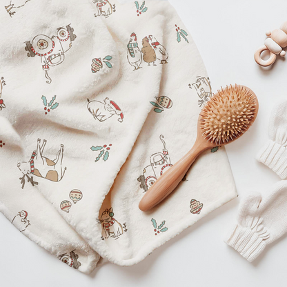 Christmas on the Farm Fleece Baby Blanket – Cozy Holiday Comfort for Little Ones