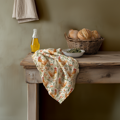 Charming Chicken Cotton Tea Towel