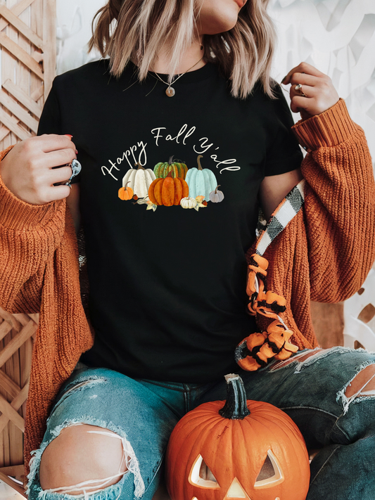 Happy Fall Y'all Adult Unisex Tee