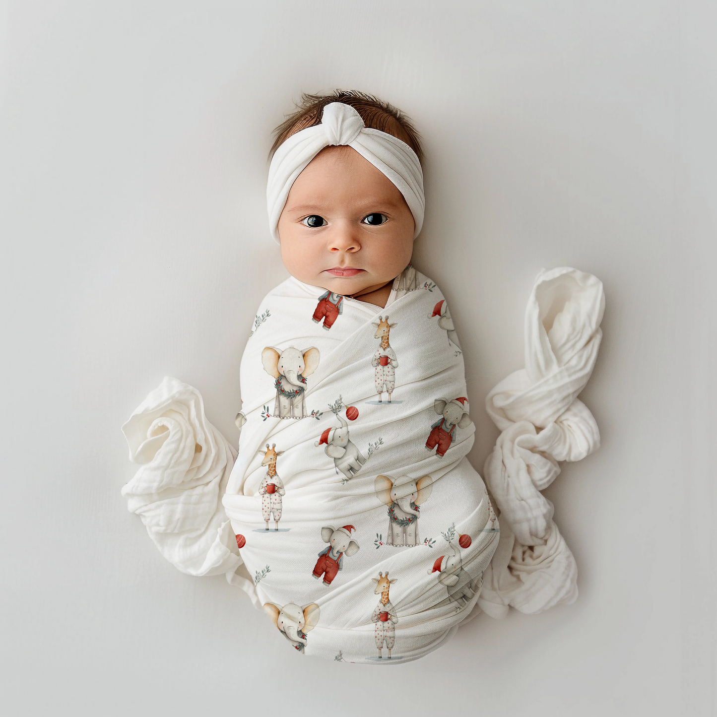 🎄 Christmas Safari Baby Swaddle Blanket 🧸