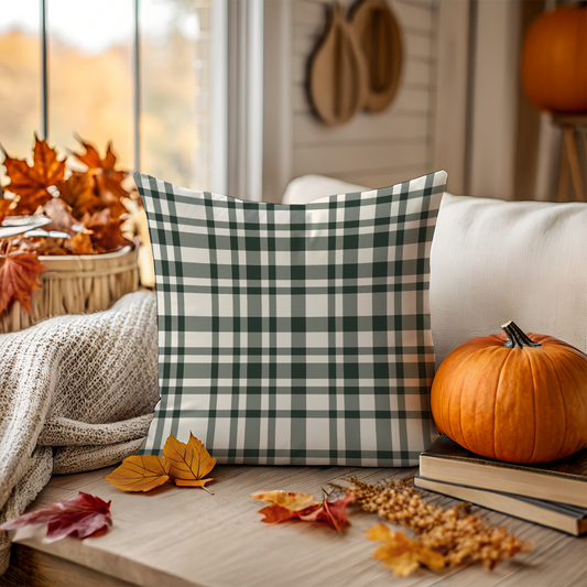 Fall Plaid Pillow Cover | Jumbo’s Pumpkin Patch | Farmhouse Autumn Home Decor