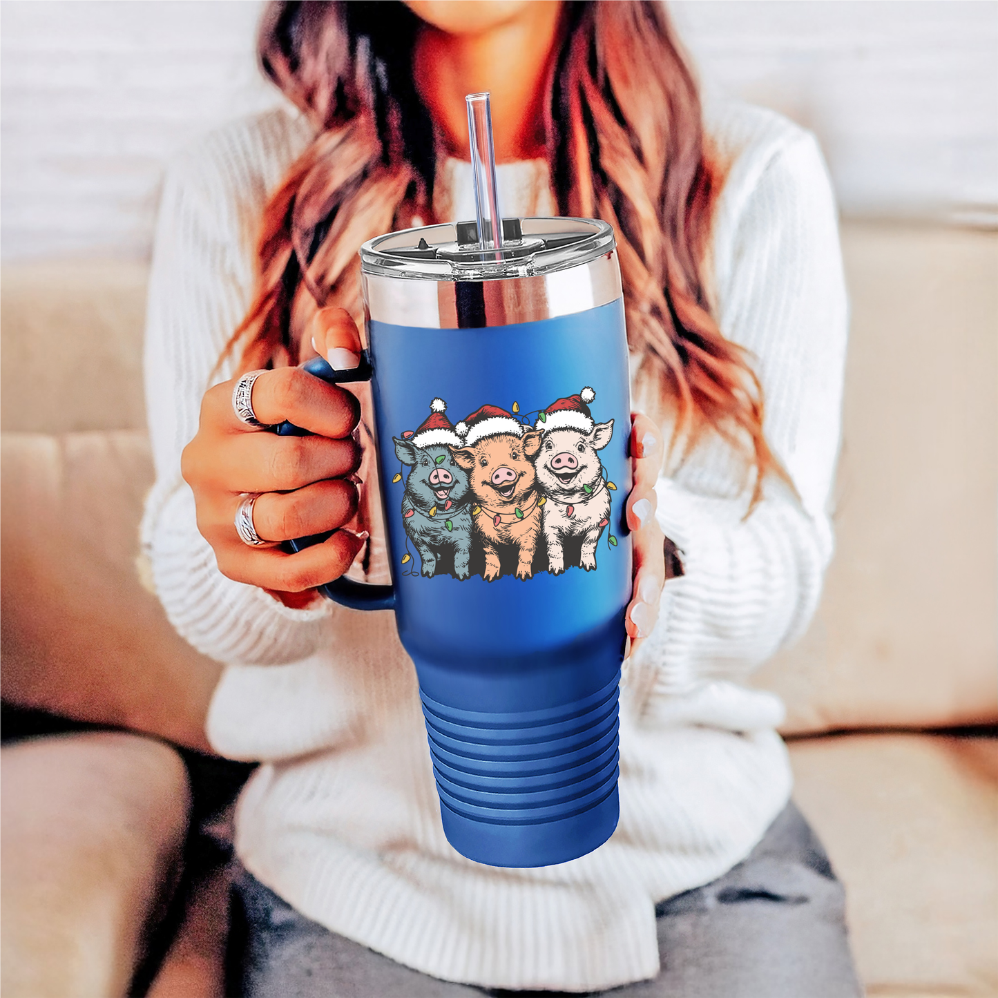 Christmas Piggies 40oz Stainless Steel Tumbler