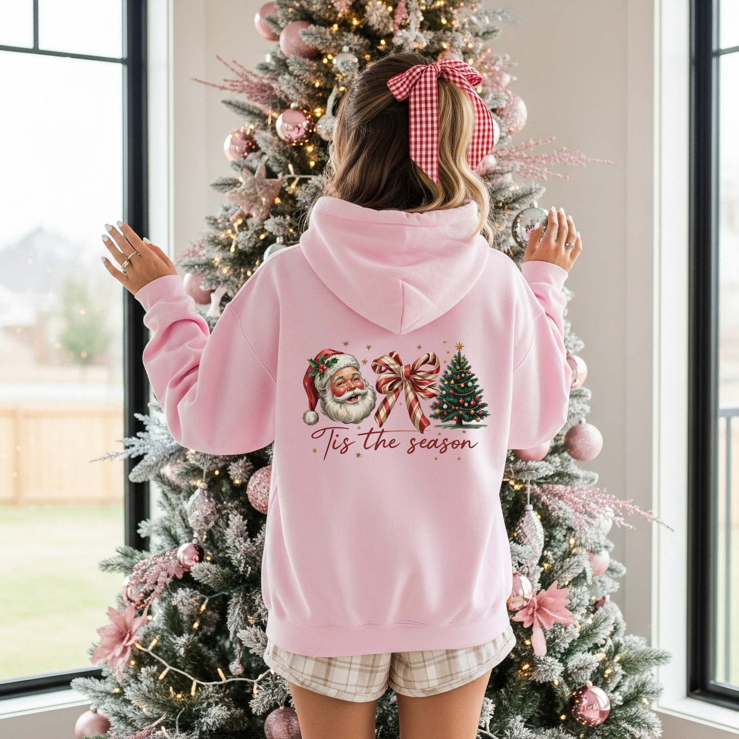 ’Tis the Season Santa Hooded Sweatshirt