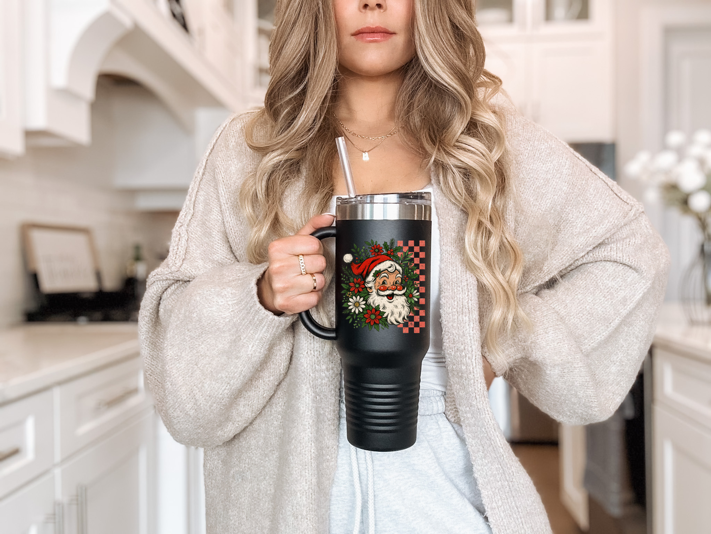 Jumbo’s 40oz Santa Tumbler – Festive Holiday Drinkware