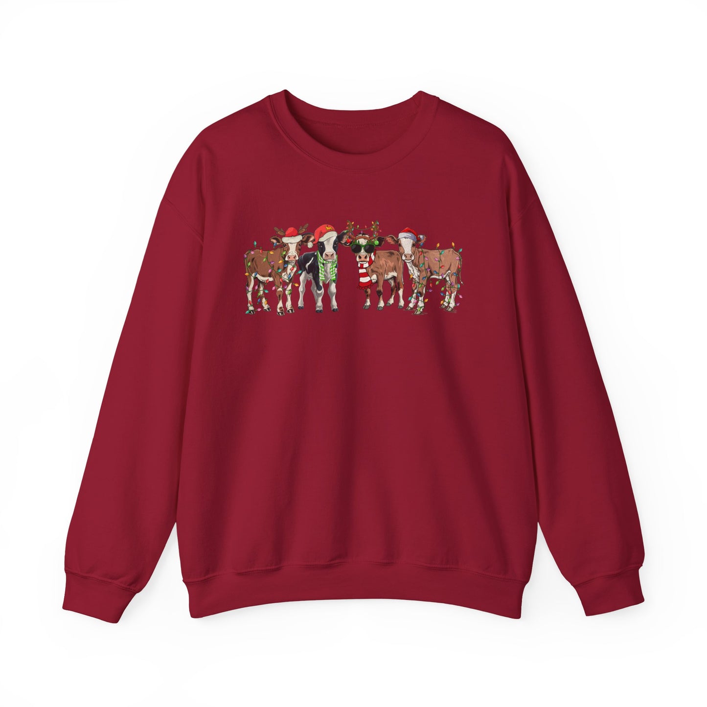 Merry Moo Crewneck – Festive Christmas Sweatshirt