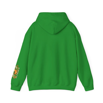 Pumpkin Season Gildan Hoodie | Jumbo’s Pumpkin Patch Logo Sleeve