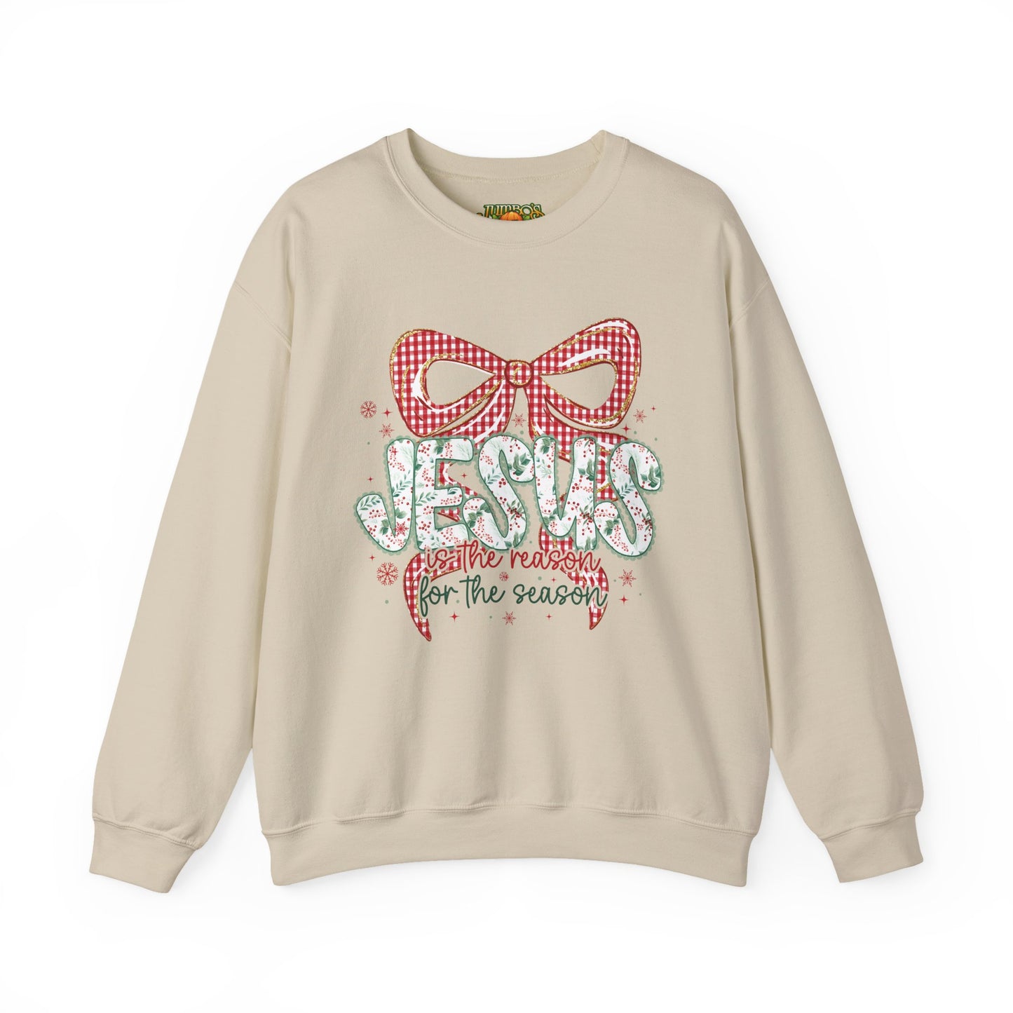 Festive “JESUS is the Reason” Crewneck Sweatshirt