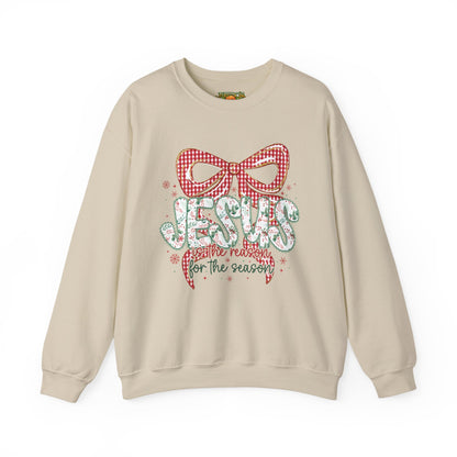 Festive “JESUS is the Reason” Crewneck Sweatshirt