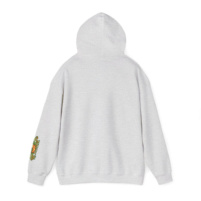 Pumpkin Season Gildan Hoodie | Jumbo’s Pumpkin Patch Logo Sleeve