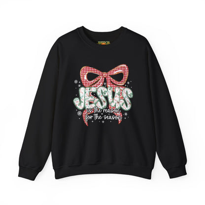 Festive “JESUS is the Reason” Crewneck Sweatshirt