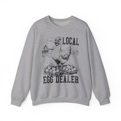 Local Egg Dealer Sweatshirt | Funny Farm Graphic Crewneck | Multiple Colors