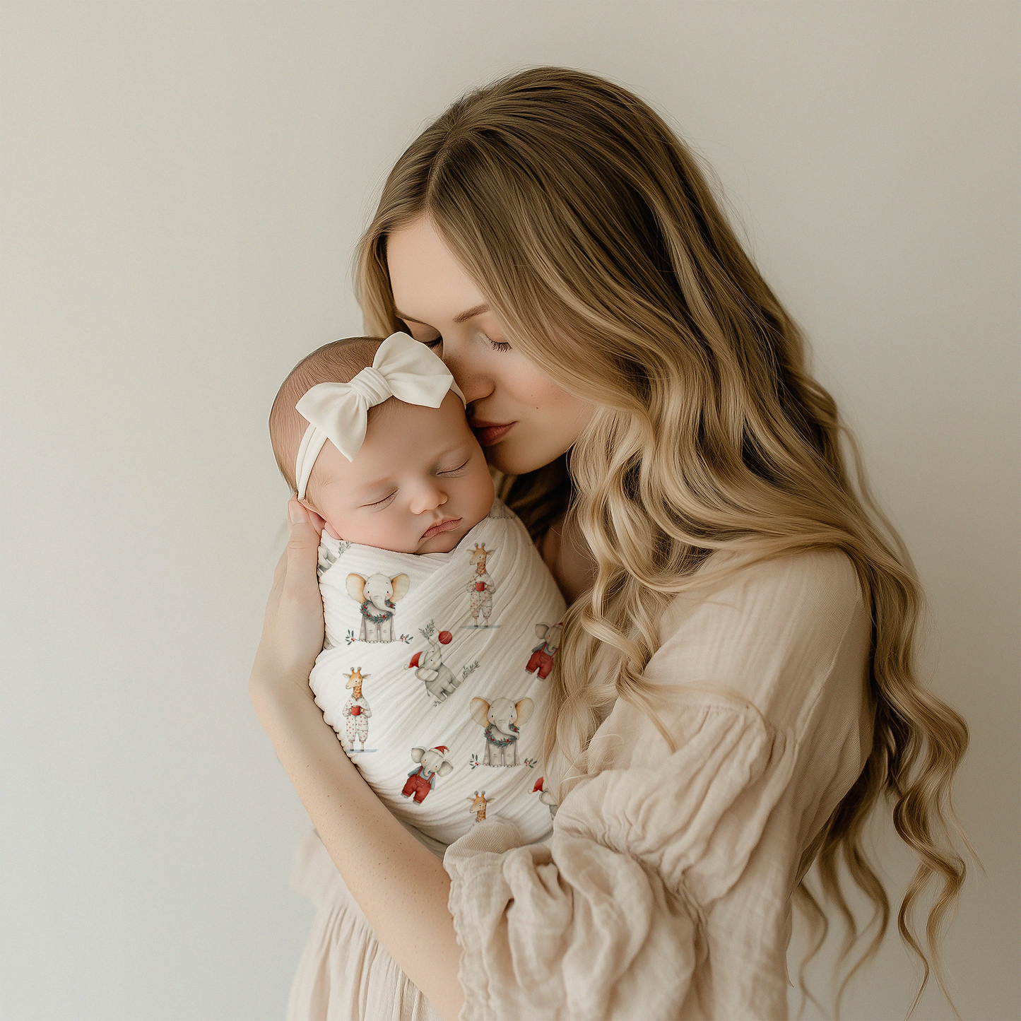 🎄 Christmas Safari Baby Swaddle Blanket 🧸