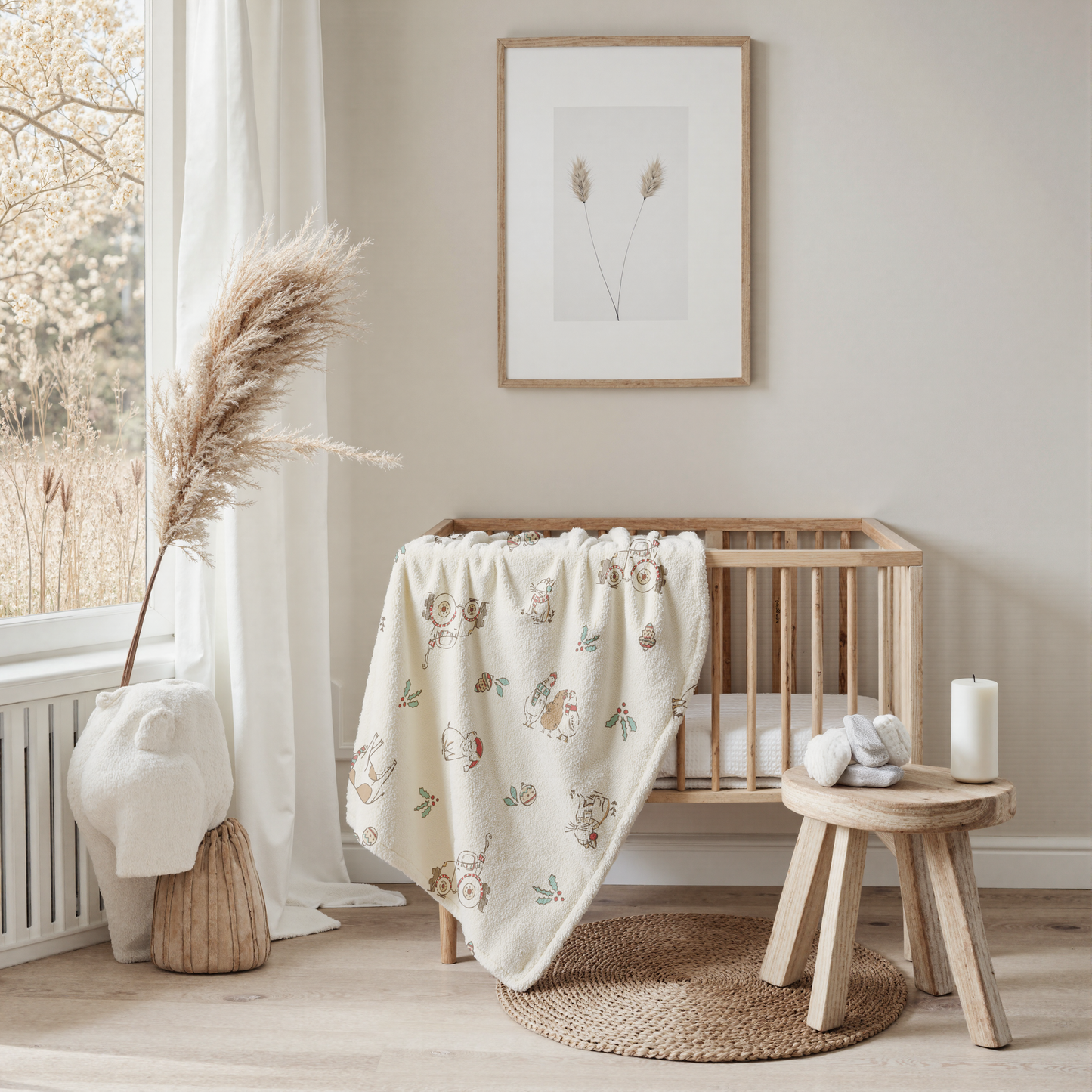 Christmas on the Farm Fleece Baby Blanket – Cozy Holiday Comfort for Little Ones