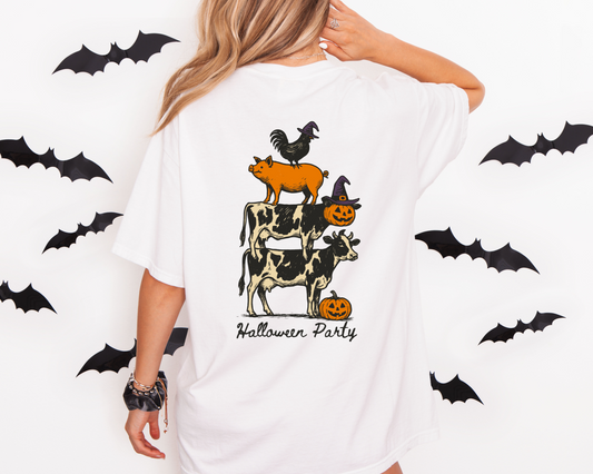 🎃 Halloween Party Cow Comfort Colors Tee