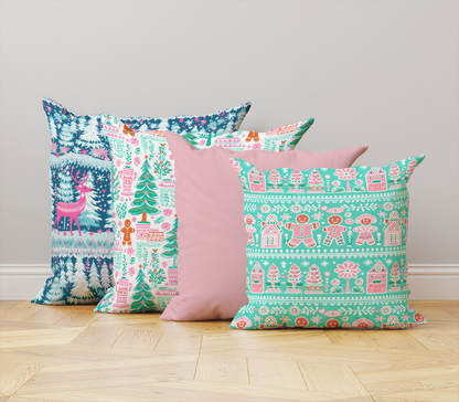 Gingerbread Man Throw Pillow | Festive Holiday Decor