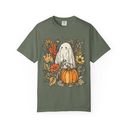 Spooky Ghost & Pumpkin Comfort Colors® Tee – Halloween Fall Graphic Shirt 🎃👻🌻