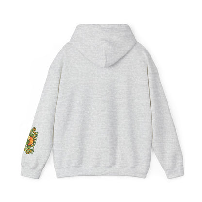 Pumpkin Season Gildan Hoodie | Jumbo’s Pumpkin Patch Logo Sleeve