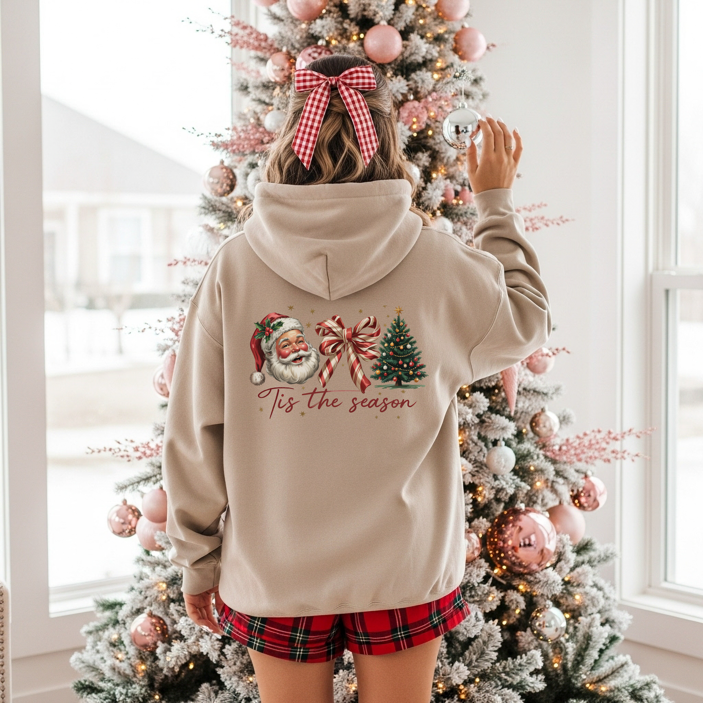 ’Tis the Season Santa Hooded Sweatshirt