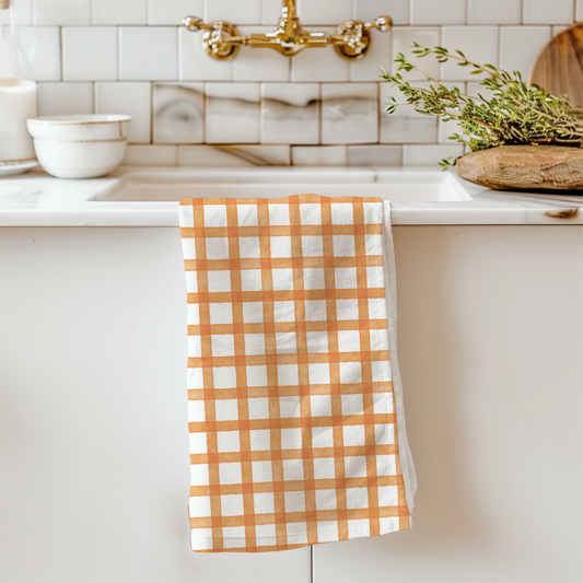 Ghost Tea Towel | Farmhouse Halloween Kitchen Décor | Spooky Cotton Dish Towel