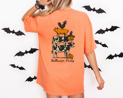 🎃 Halloween Party Cow Comfort Colors Tee