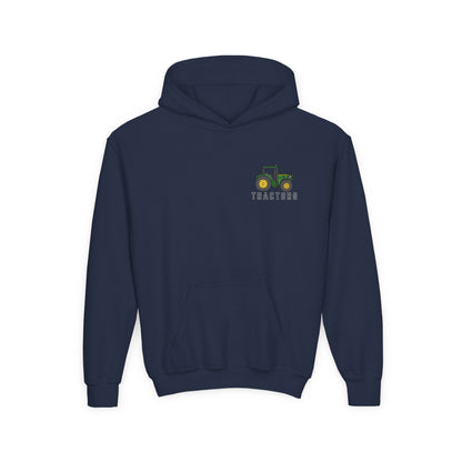 🚜 “Things I Do in My Spare Time” Kids Tractor Hoodie – Cozy & Fun Farmwear